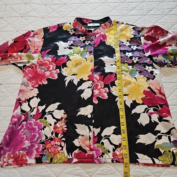 NATORI IMPERIAL GARDEN MANDARIN PJ Blouse! Size Medium. - Picture 9 of 10